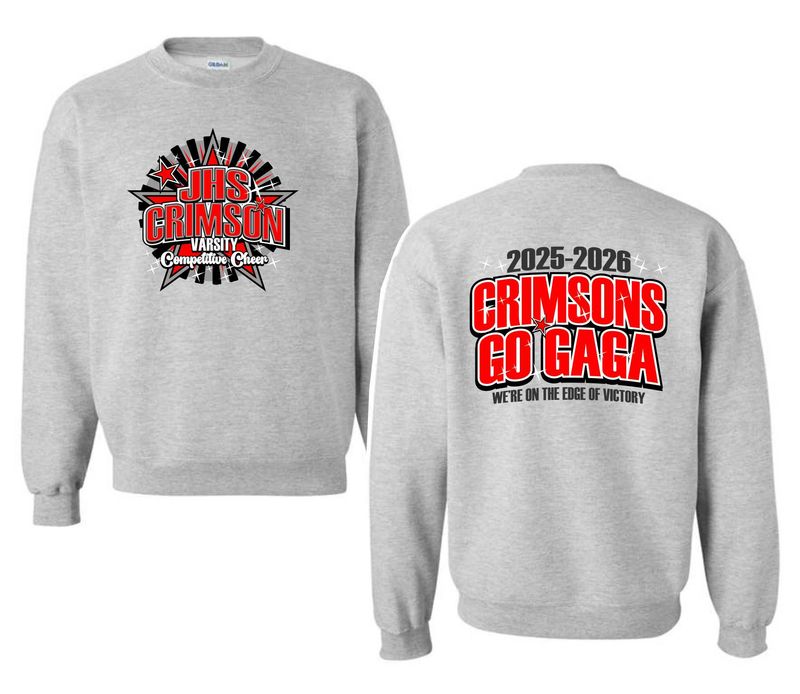 JHS VARSITY CHEER-18000 GILDAN SPORT GREY CREWNECK SWEATSHIRT