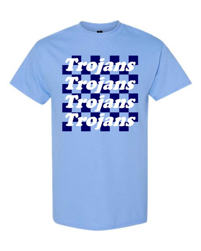 TRIOPIA TROJANS-GILDAN 5000 CAROLINA BLUE UNI-SEX T-SHIRT