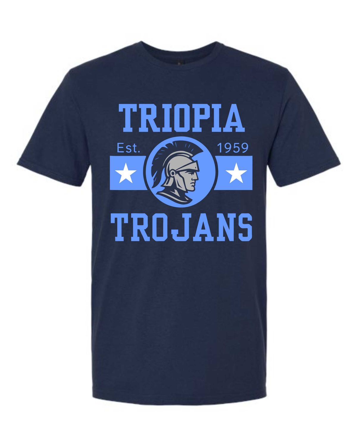 TRIOPIA TROJANS-GILDAN 64000 NAVY SOFT STYLE-T