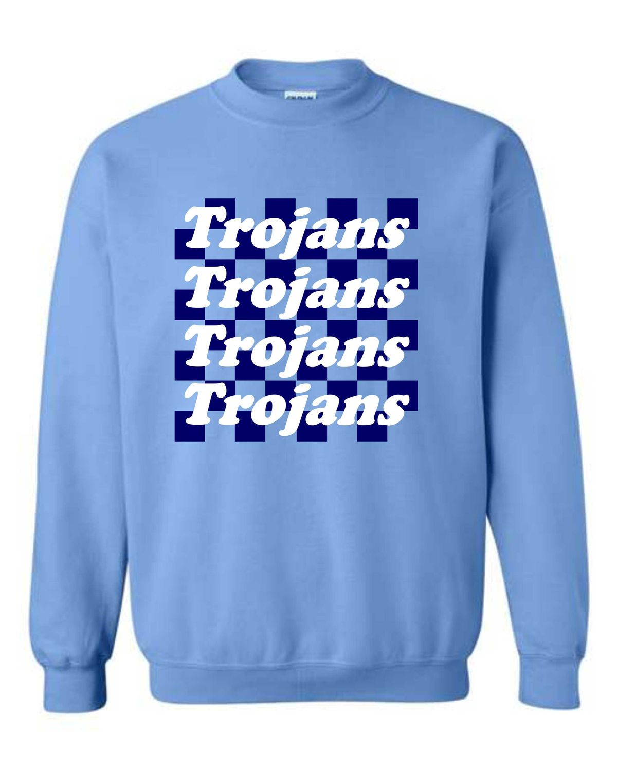 TRIOPIA TROJANS-GILDAN 18000 CAROLINA BLUE CREWNECK SWEATSHIRT