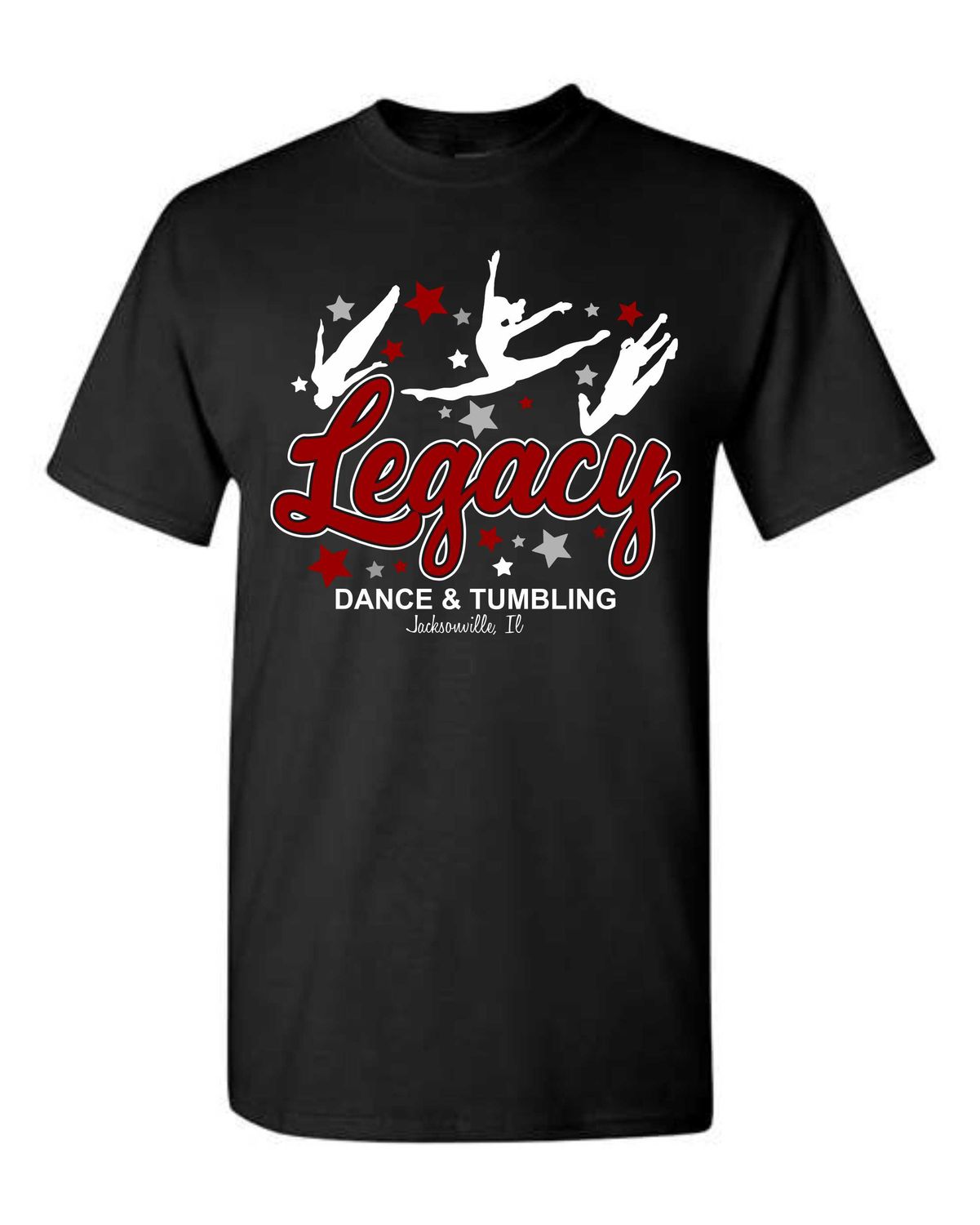 LEGACY DANCE-5000 BLACK GILDAN UNI-SEX T-SHIRT