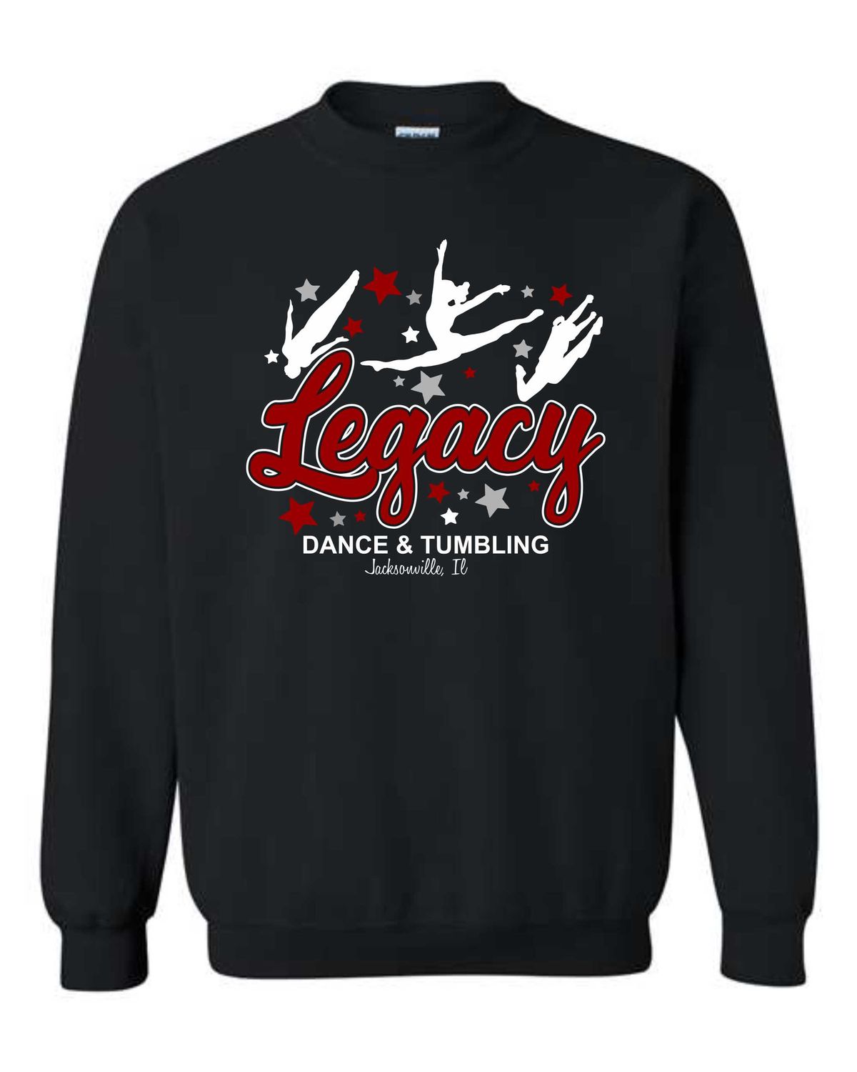 LEGACY DANCE-18000 BLACK GILDAN CREWNECK SWEATSHIRT