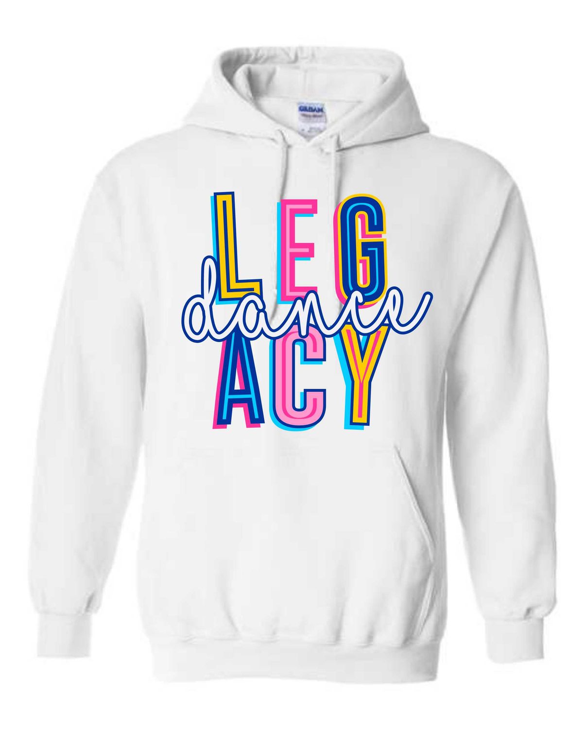 LEGACY DANCE-18500 WHITE GILDAN PULLOVER HOODIE