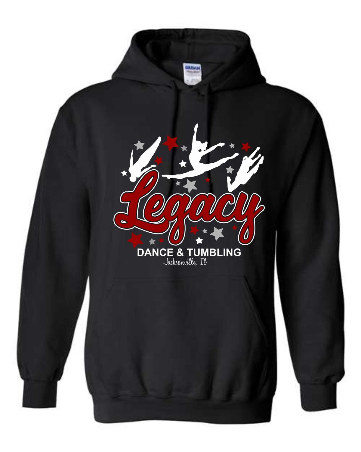 LEGACY DANCE-18500 BLACK GILDAN PULLOVER HOODIE