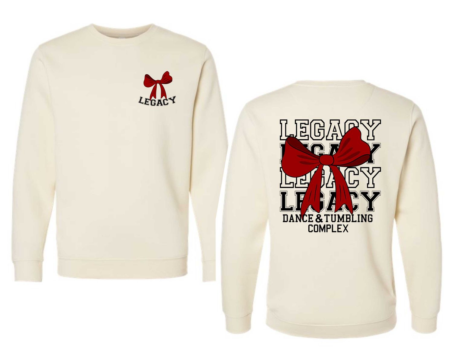 LEGACY DANCE-6925 NATURAL LAT CREWNECK SWEATSHIRT