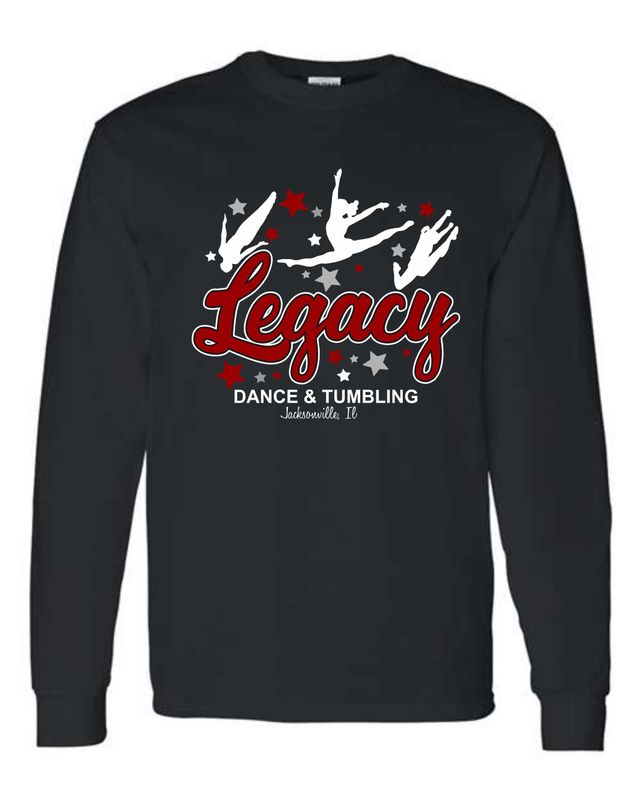 LEGACY DANCE-5400 BLACK GILDAN LONG SLEEVE-T