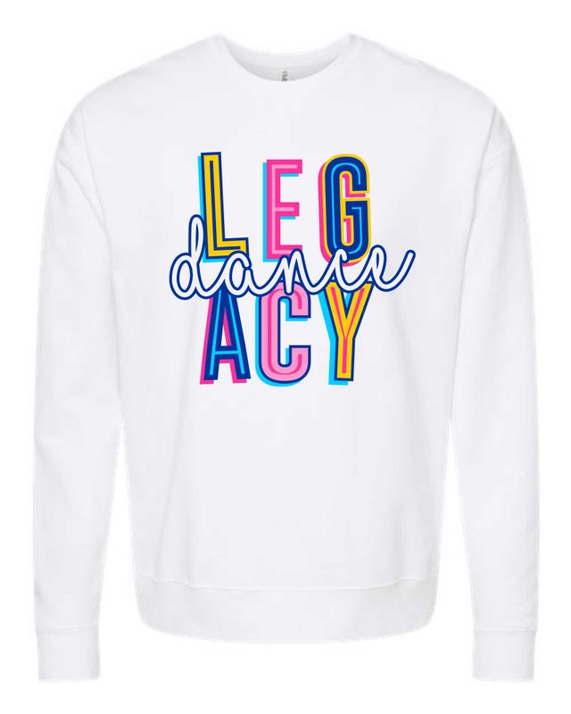 LEGACY DANCE-18000 WHITE GILDAN CREWNECK SWEATSHIRT