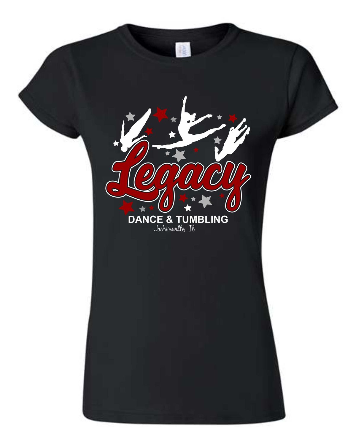 LEGACY DANCE-64000L BLACK GILDAN LADIES SOFT STYLE-T