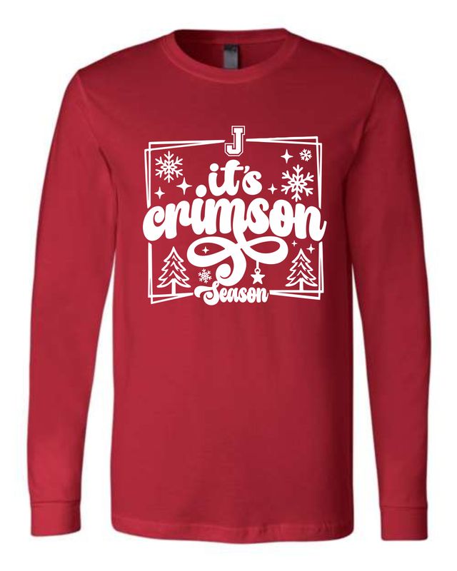 CRIMSON CORNER-3501 BELLA  RED SOFT STYLE LONG SLEEVE-T