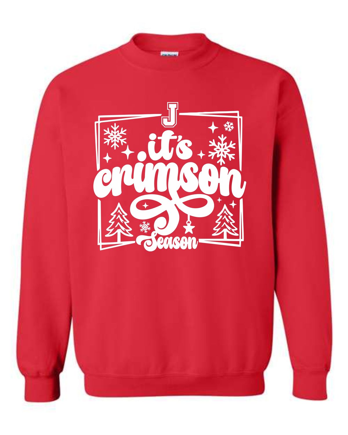 CRIMSON CORNER-18000 GILDAN  RED CREWNECK SWEATSHIRT