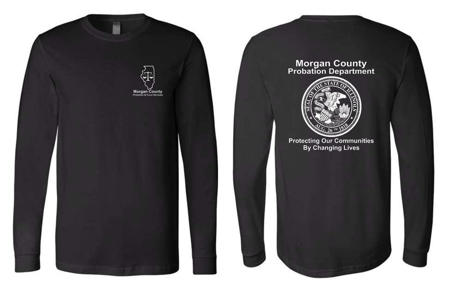 MORGAN COUNTY PROBATION-3501 BELLA-CANVAS BLACK SOFT STYLE LONG SLEEVE-T