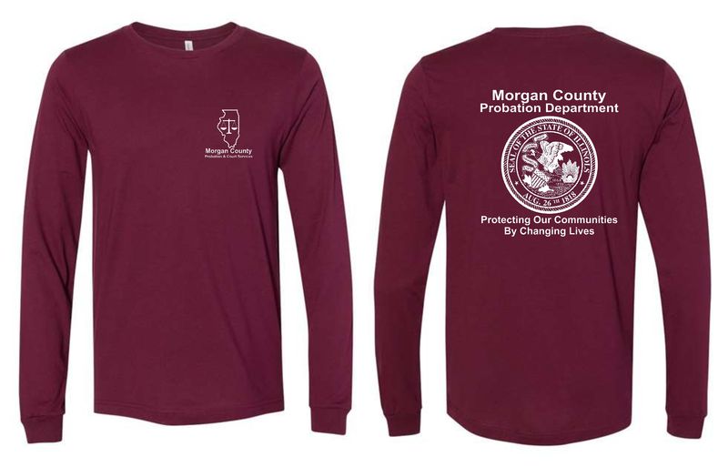 MORGAN COUNTY PROBATION-3501 BELLA-CANVAS MAROON SOFT STYLE LONG SLEEVE-T