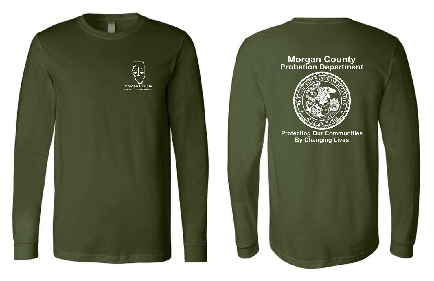 MORGAN COUNTY PROBATION-3501 BELLA-CANVAS OLIVE SOFT STYLE LONG SLEEVE-T