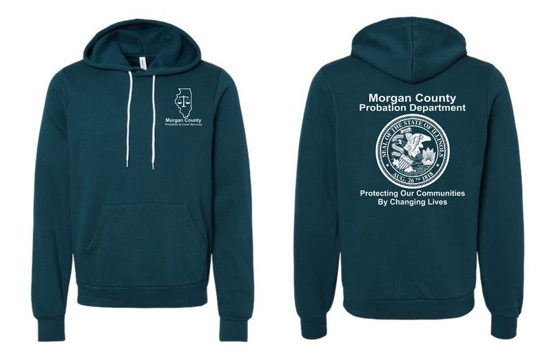 MORGAN COUNTY PROBATION-3719 BELLA-CANVAS BLACK SPONGE FLEECE PULLOVER HOODIE