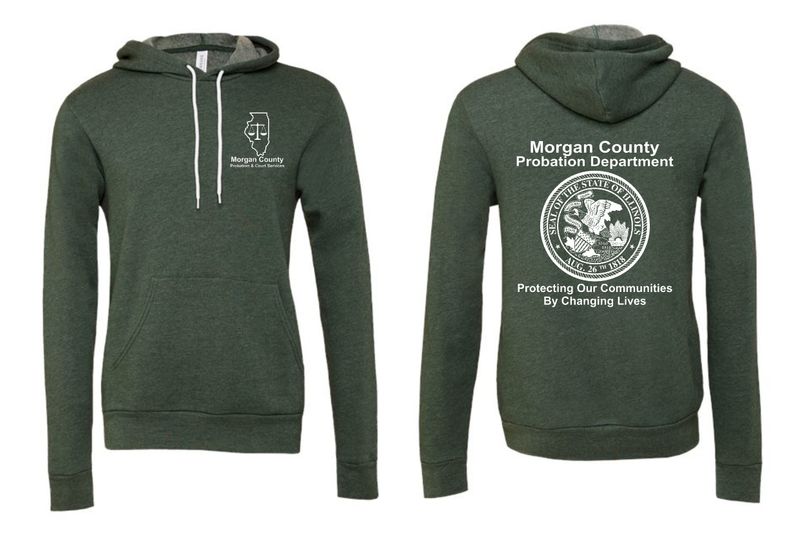 MORGAN COUNTY PROBATION-3719 BELLA-CANVAS HEATHER FOREST SPONGE FLEECE PULLOVER HOODIE