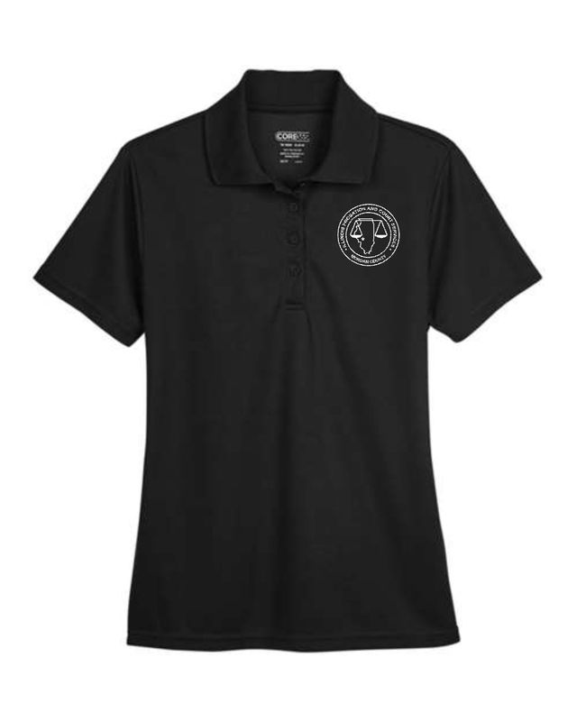 MORGAN COUNTY PROBATION-78181 Women&#39;s Origin Performance Piqué BLACK Polo (EMBROIDERED)