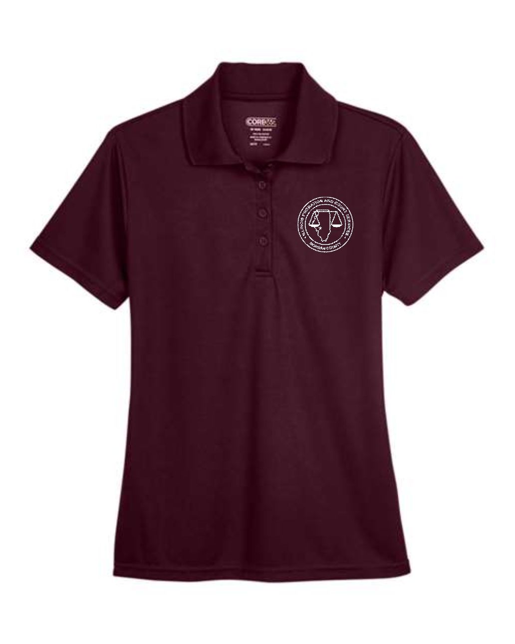 MORGAN COUNTY PROBATION-78181 Women&#39;s Origin Performance Piqué BURGUNDY Polo (EMBROIDERED)
