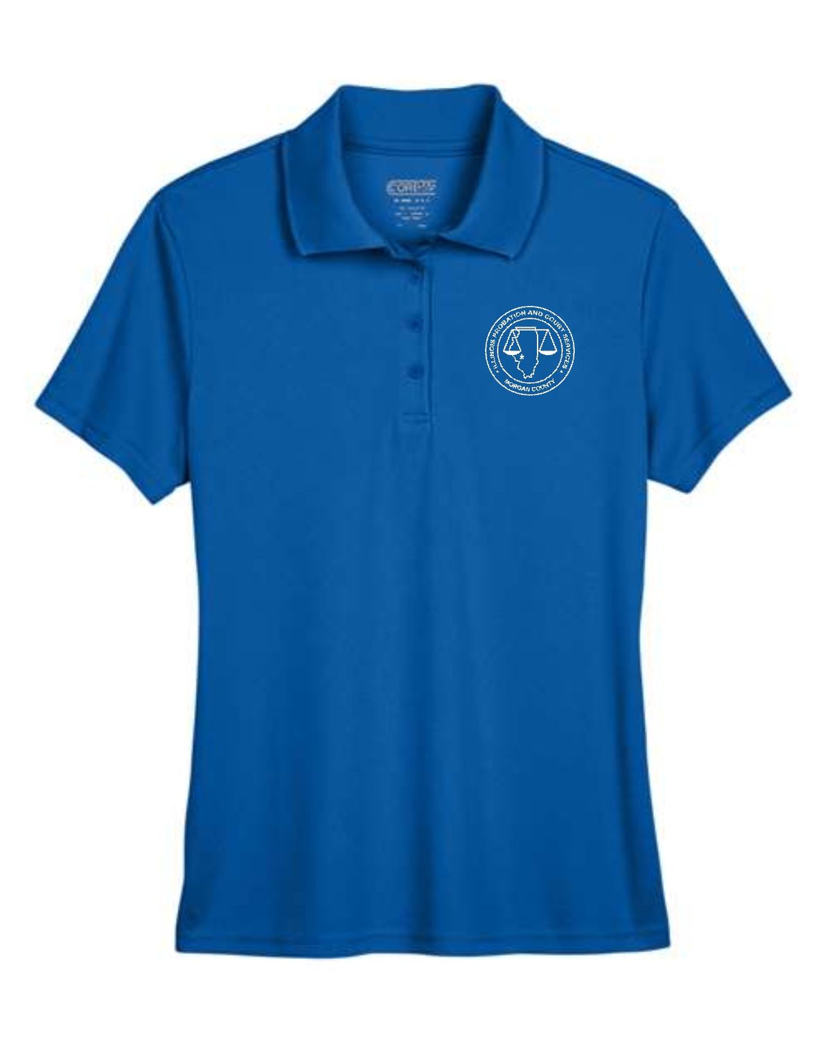 MORGAN COUNTY PROBATION-78181 Women&#39;s Origin Performance Piqué TRUE ROYAL Polo (EMBROIDERED)