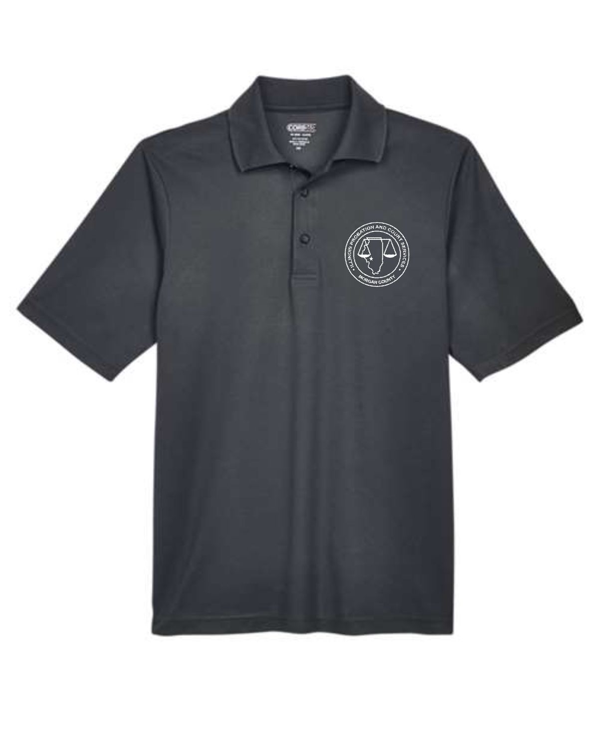 MORGAN COUNTY PROBATION-88181 Men&#39;s Origin Performance Piqué CARBON Polo (EMBROIDERED)