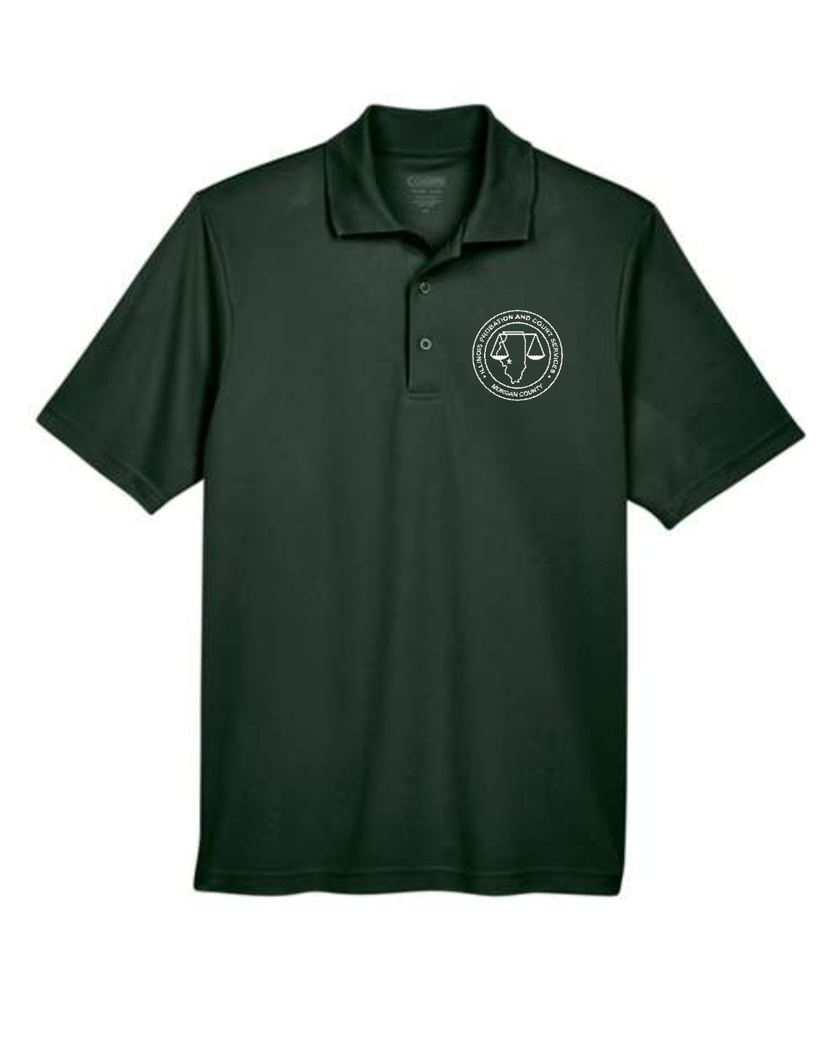 MORGAN COUNTY PROBATION-88181 Men&#39;s Origin Performance Piqué FOREST Polo (EMBROIDERED)