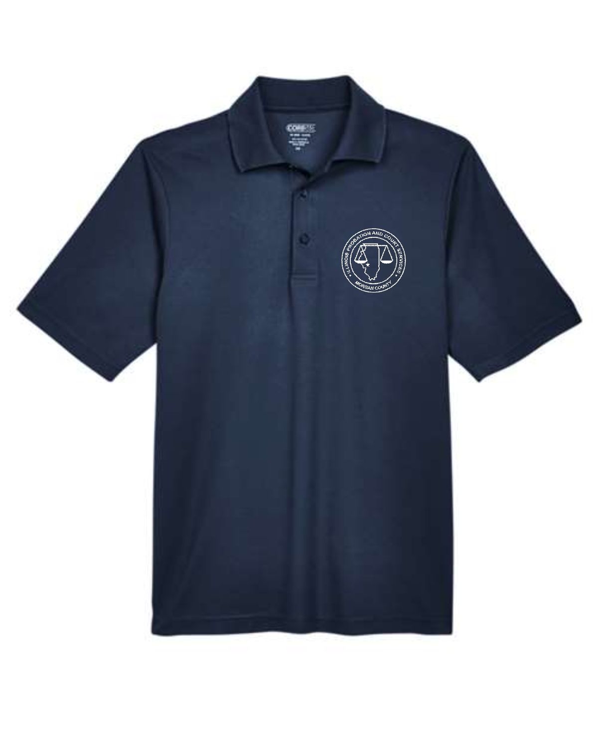 MORGAN COUNTY PROBATION-88181 Men&#39;s Origin Performance Piqué NAVY Polo (EMBROIDERED)