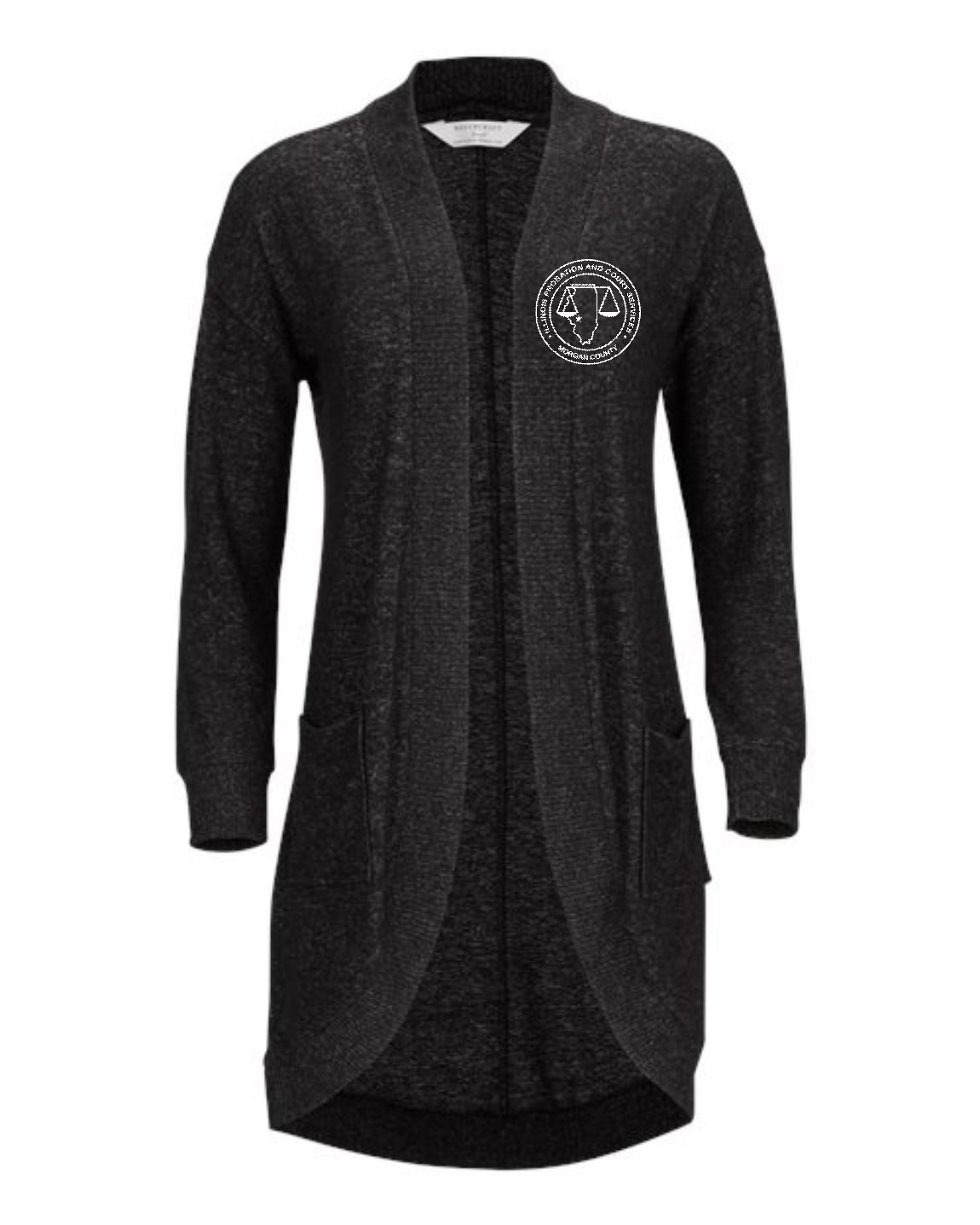 MORGAN COUNTY PROBATION-BW1103 BOXERCRAFT BLACK Women&#39;s Cuddle Cardigan (EMBROIDERED)