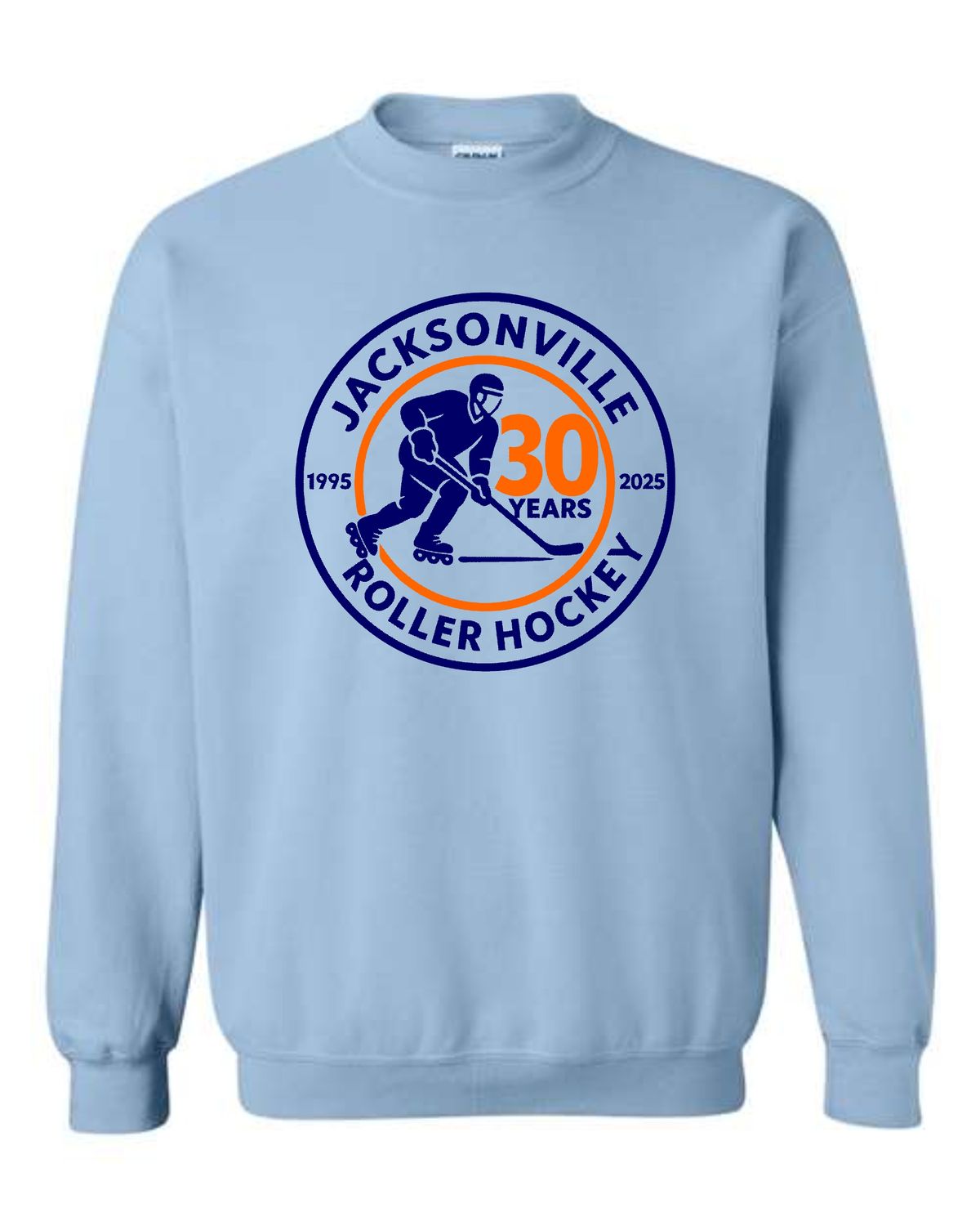JACKSONVILLE ROLLER HOCKEY-18000 LIGHT BLUE CREWNECK SWEATSHIRT
