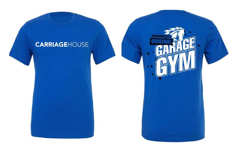 CARRIAGE HOUSE-3001 ROYAL BLUE (GARAGE GYM) BELLA + CANVAS Jersey Tee