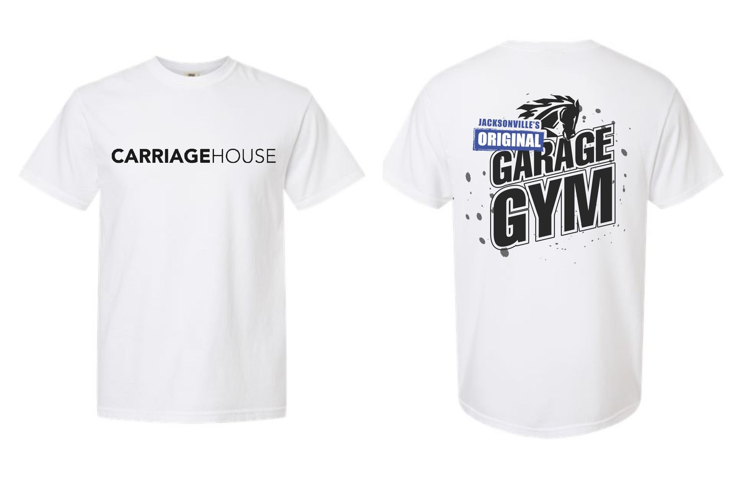CARRIAGE HOUSE-1717 WHITE (GARAGE GYM) Comfort Colors Unisex Garment-Dyed Heavyweight T-Shirt