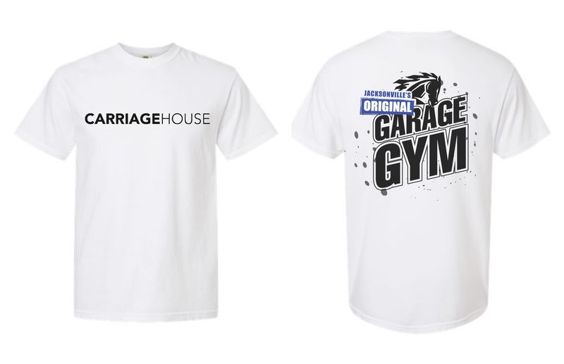 CARRIAGE HOUSE-1717 WHITE (GARAGE GYM) Comfort Colors Unisex Garment-Dyed Heavyweight T-Shirt