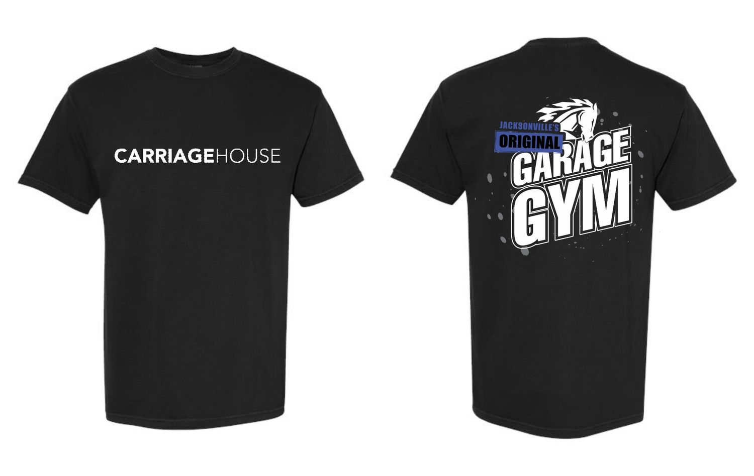 CARRIAGE HOUSE-1717 BLACK (GARAGE GYM) Comfort Colors Unisex Garment-Dyed Heavyweight T-Shirt