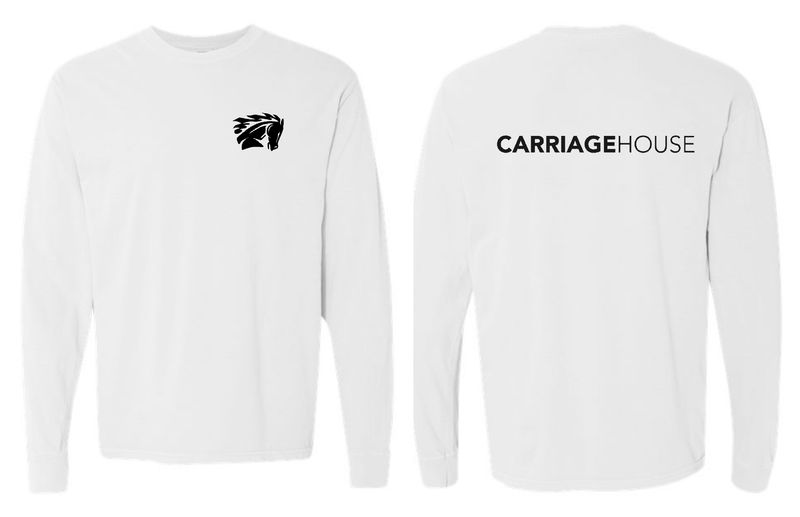 CARRIAGE HOUSE-6014 WHITE  Comfort Colors Unisex Garment-Dyed Heavyweight Long Sleeve T-Shirt