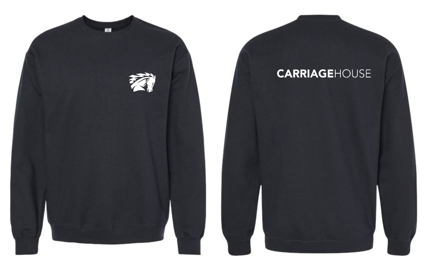 CARRIAGE HOUSE-SF000 BLACK Gildan Unisex Softstyle® Midweight Crewneck Sweatshirt