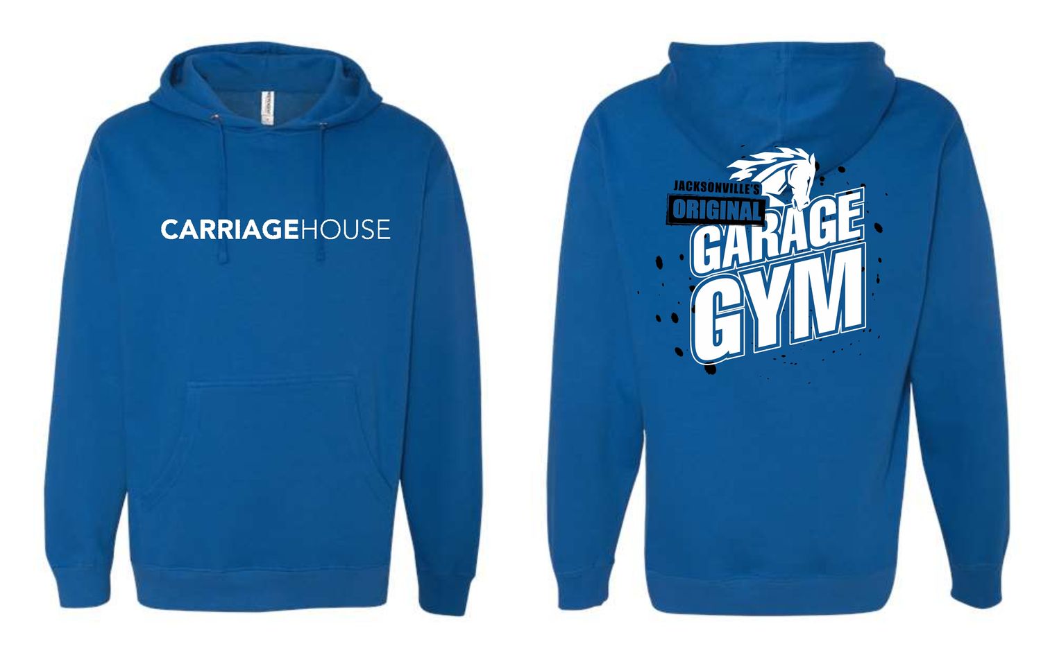 CARRIAGE HOUSE-SF500 ROYAL BLUE (GARAGE GYM) Gildan Unisex Softstyle® Midweight Hooded Sweatshirt