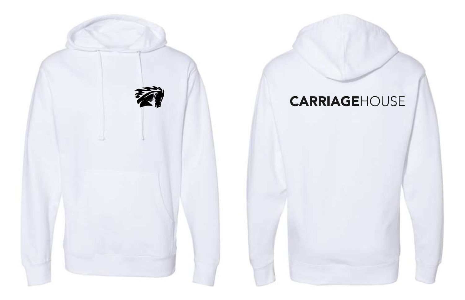 CARRIAGE HOUSE-SF500 WHITE Gildan Unisex Softstyle® Midweight Hooded Sweatshirt