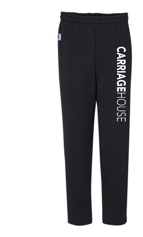 CARRIAGE HOUSE-3725 BLACK BELLA + CANVAS Unisex Sponge Fleece Straight Leg Sweatpants