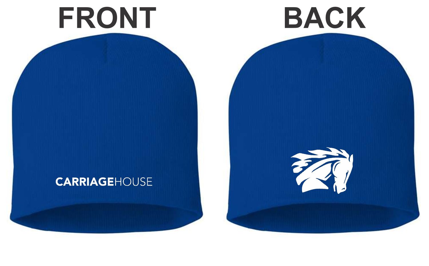 CARRIAGE HOUSE-SP08 ROYAL BLUE Sportsman 8&quot; Beanie (EMBROIDERED)