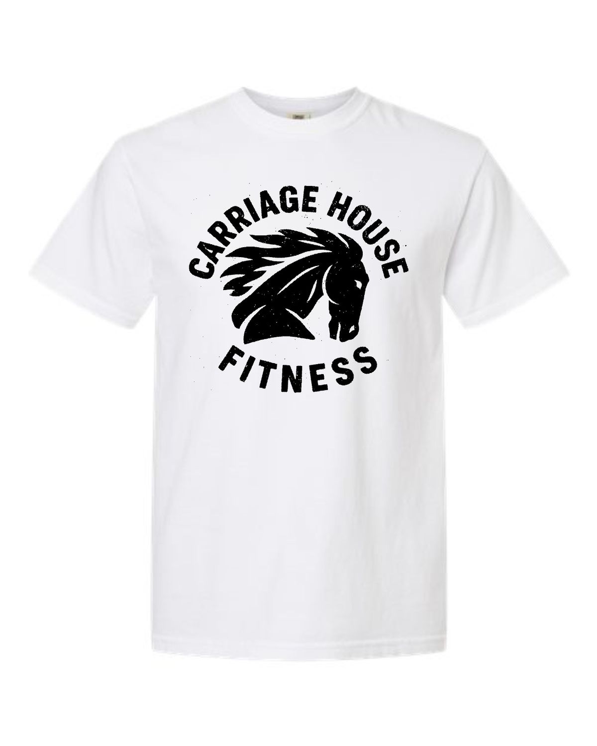 CARRIAGE HOUSE-3001 WHITE (HORSE HEAD LOGO) BELLA + CANVAS Jersey Tee