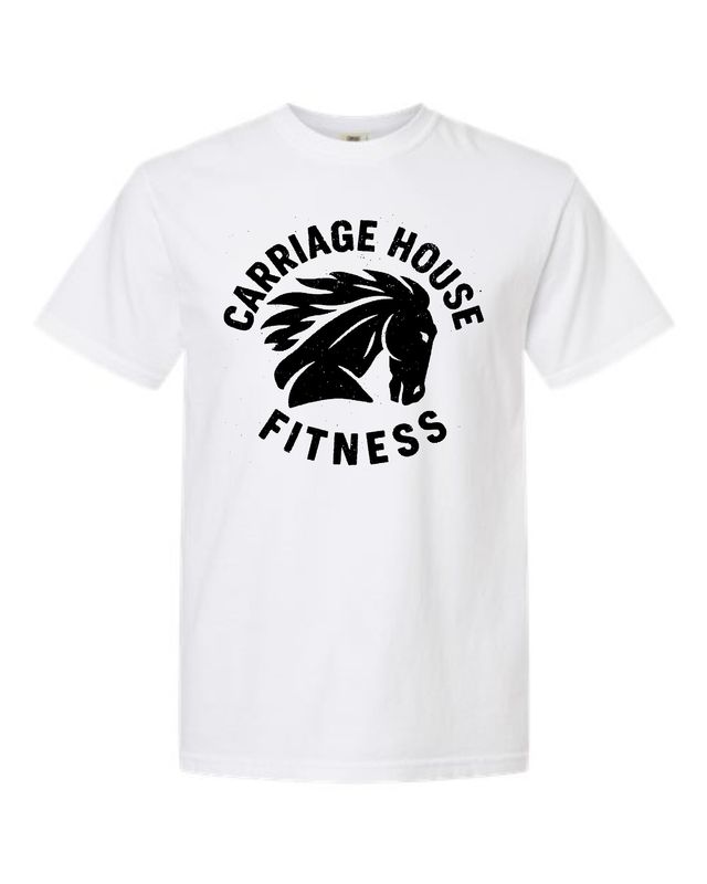 CARRIAGE HOUSE-3001 WHITE (HORSE HEAD LOGO) BELLA + CANVAS Jersey Tee