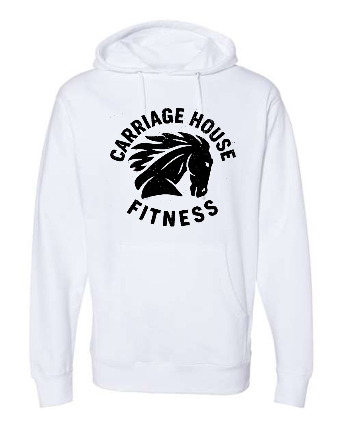 CARRIAGE HOUSE-SF500 WHITE (HORSE HEAD LOGO) Gildan Unisex Softstyle® Midweight Hooded Sweatshirt
