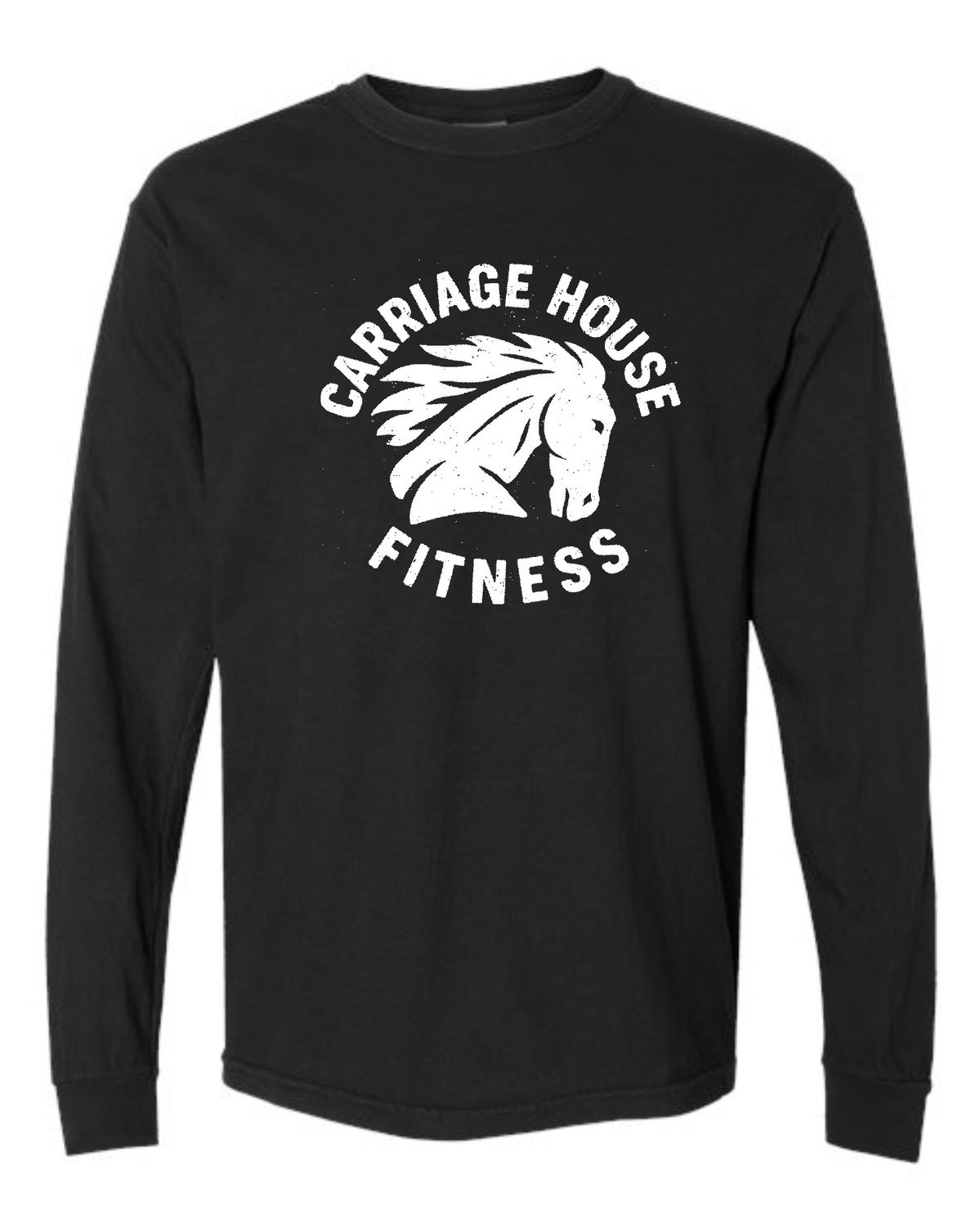 CARRIAGE HOUSE-3501 BLACK (HORSE HEAD LOGO) BELLA + CANVAS Unisex Jersey Long Sleeve Tee