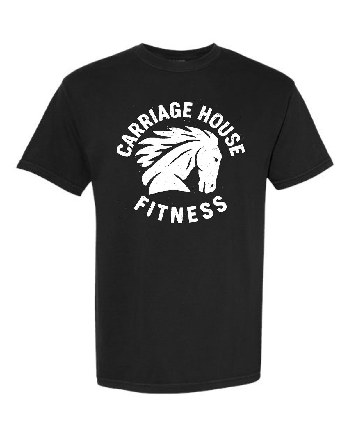 CARRIAGE HOUSE-3001 BLACK (HORSE HEAD LOGO) BELLA + CANVAS Jersey Tee