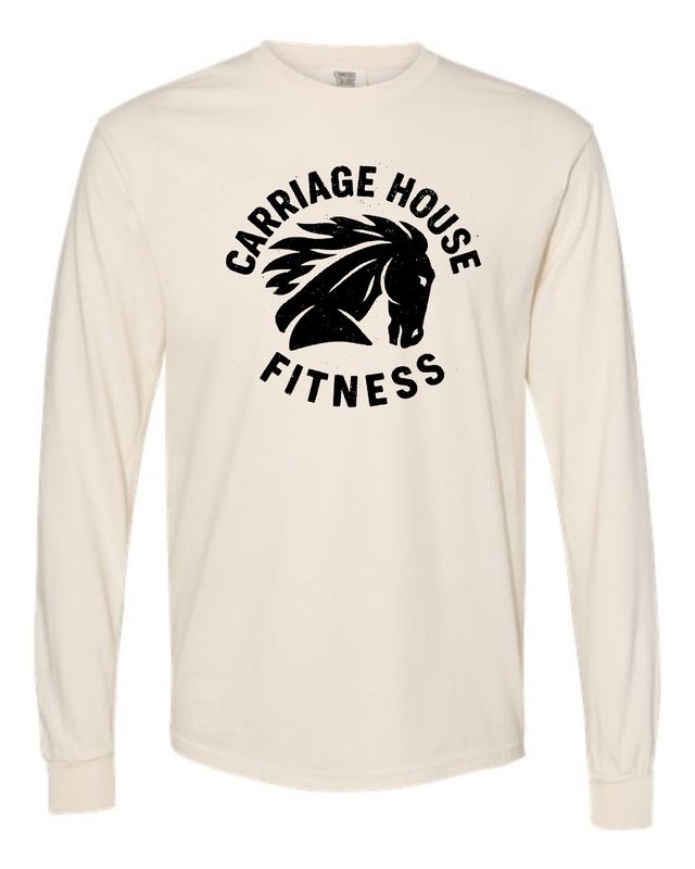 CARRIAGE HOUSE-3501 IVORY (HORSE HEAD LOGO) BELLA + CANVAS Unisex Jersey Long Sleeve Tee