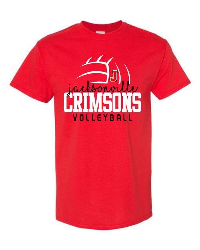 JMS VOLLEYBALL-5000 RED UNI-SEX T-SHIRT