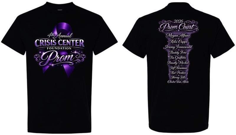 CRISIS CENTER PROM-5000 BLACK UNI-SEX T-SHIRT
