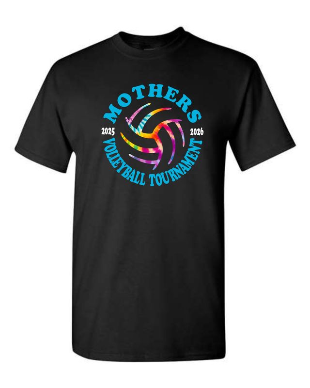 MOTHERS VOLLEYBALL-5000 BLACK UNI-SEX T-SHIRT
