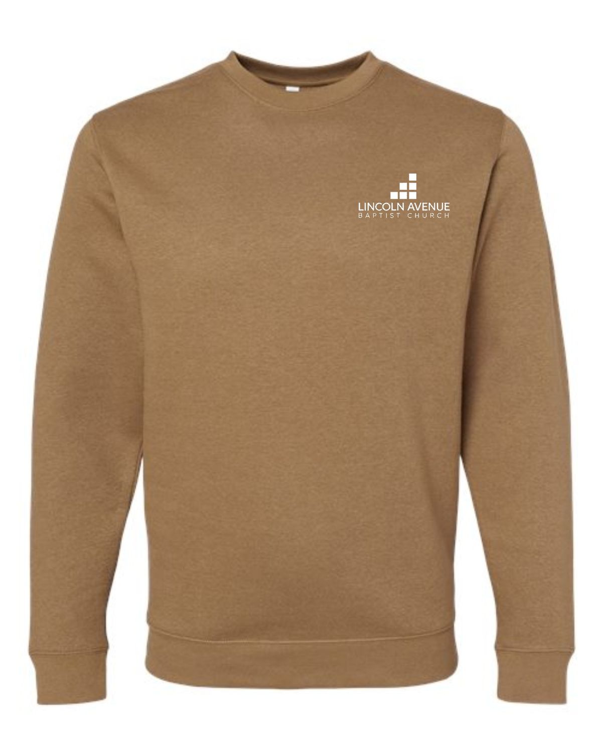 LINCOLN AVENUE-6925 COYOTE BROWN SOFT STYLE CREWNECK SWEATSHIRT