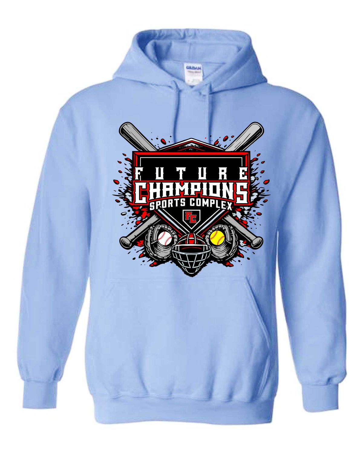 FC-HIGH SCHOOL JAMBOREE-18500 CAROLINA BLUE  REGULAR PULLOVER HOODIE (FRONT PRINT ONLY)