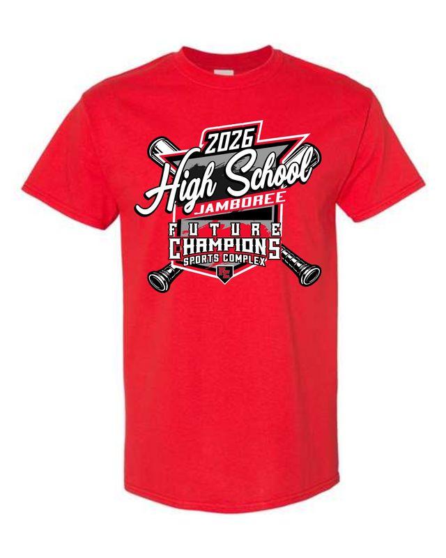 FC-HIGH SCHOOL JAMBOREE-5000 RED REGULAR T-SHIRT (FRONT &amp; BACK PRINT)