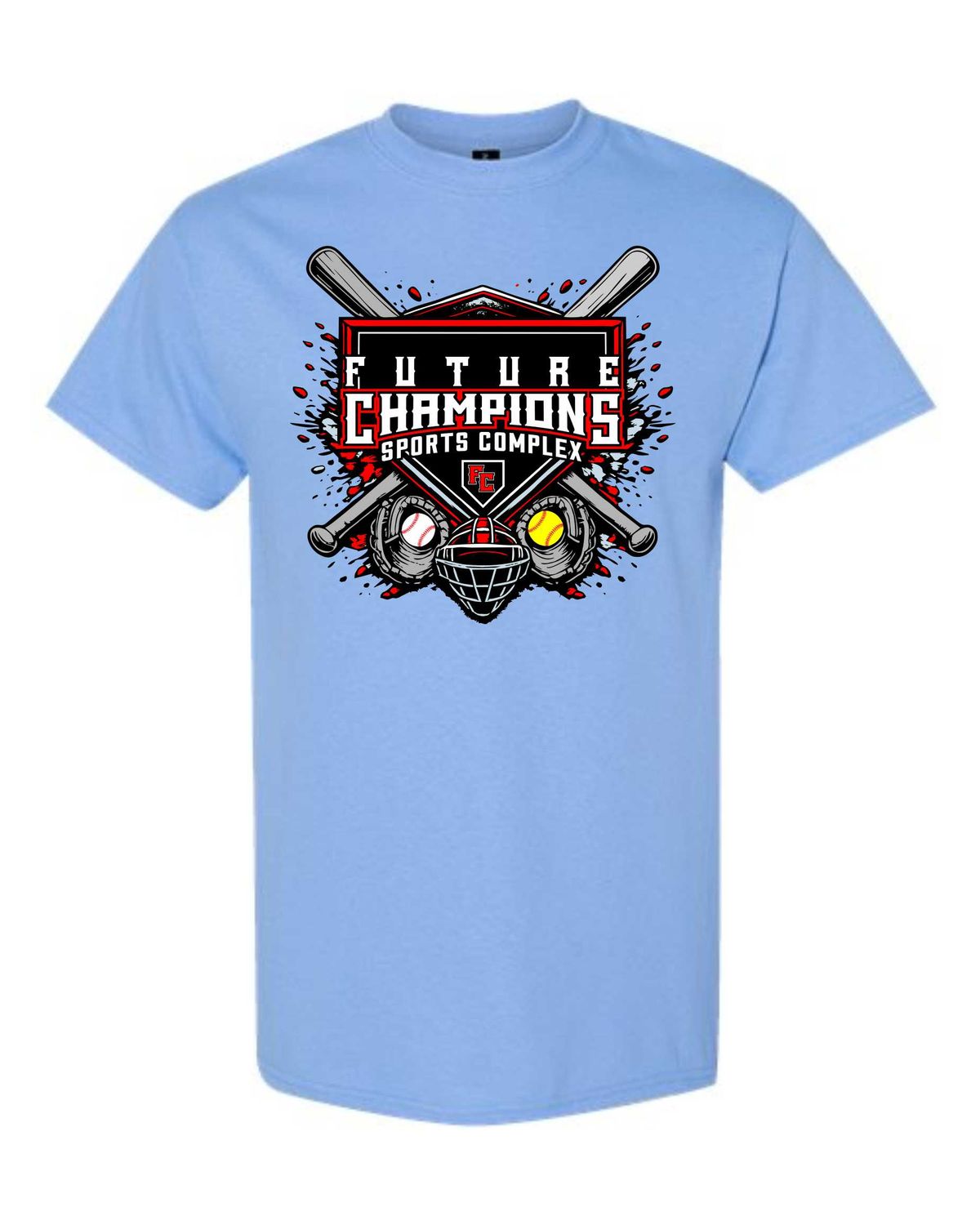 FC-APRIL BLAST-5000 CAROLINA BLUE REGULAR T-SHIRT (FRONT &amp; BACK PRINT)